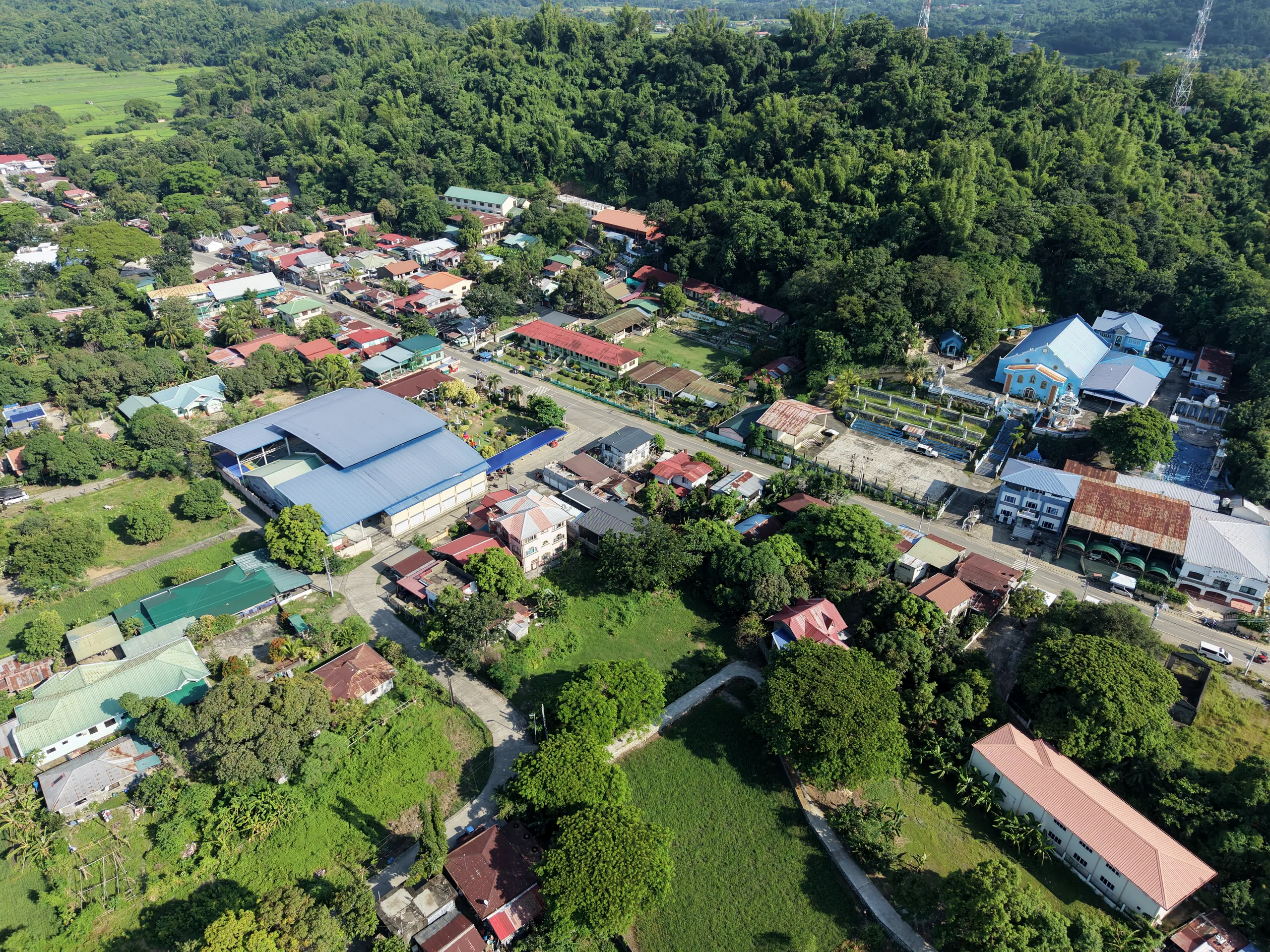 Barangay Poblacion from the air.