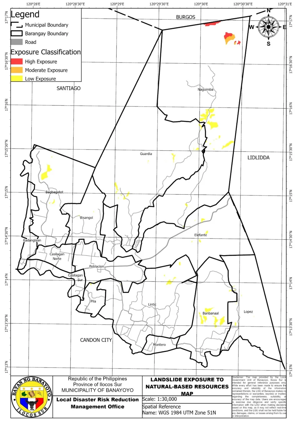 CDRA: landslide exposure to natural-based resources.